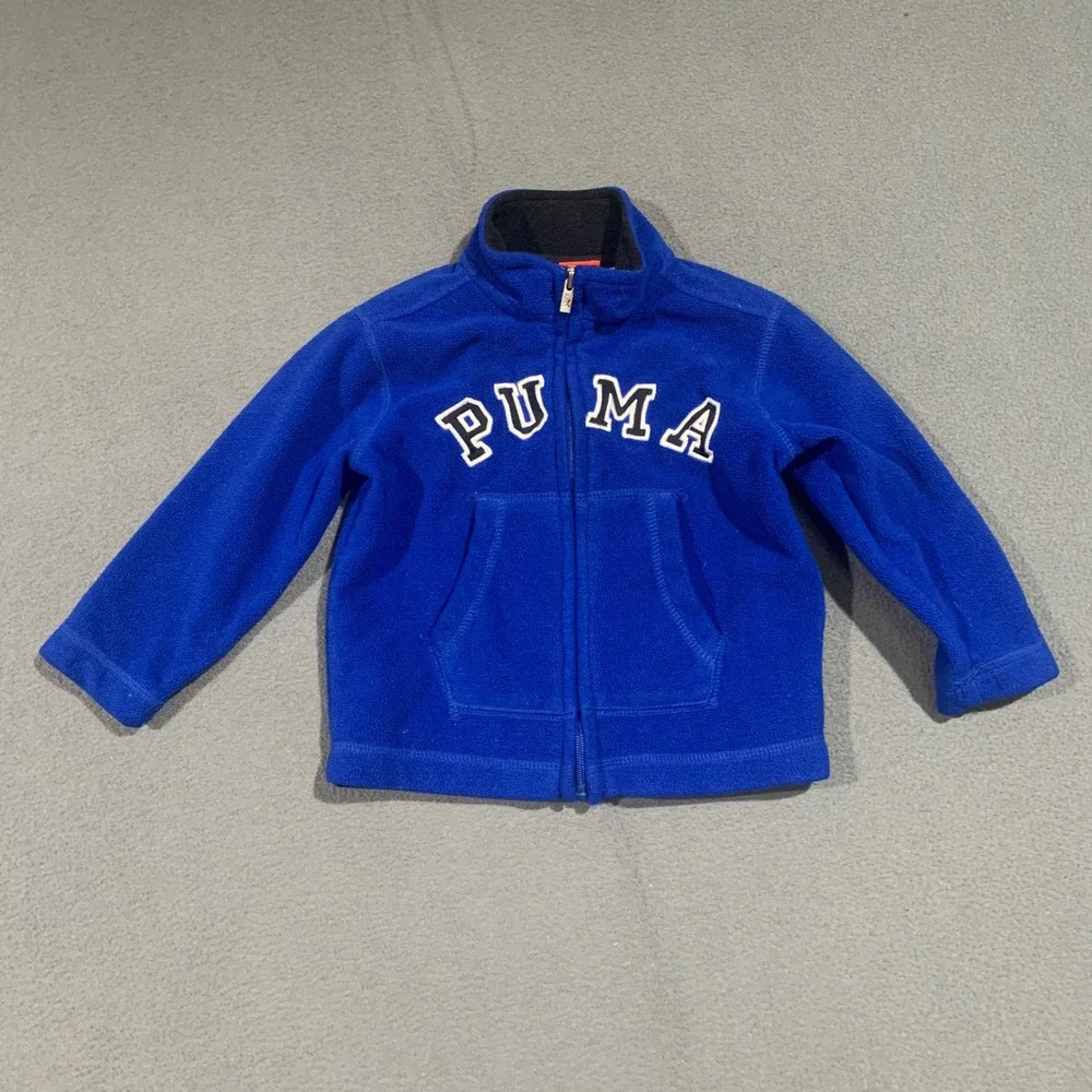 Puma Boy's Size 2T Fleece Tracksuit Set Blue Sweatshirt Pants‎ - Picture 6 of 6